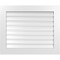 Ekena Millwork Vertical Surface Mount PVC Gable Vent: Functional, w/ 3-1/2"W x 1"P Standard Frame, 34"W x 28"H GVPVE34X2801SF - alternate 1